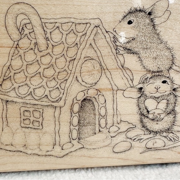 Stampendous NWT Gingerbread House HMR16 Wood Mounted Rubber Stamp - Picture 15 of 16